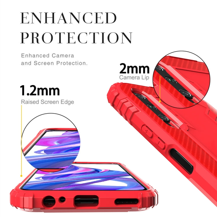 For Xiaomi Mi 9 Lite / CC9 Carbon Fiber Protective Case with 360 Degree Rotating Ring Holder