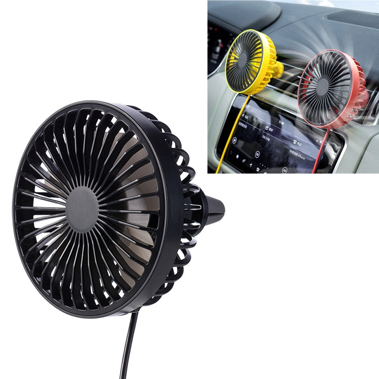 F829 Portable Car Air Outlet Electric Cooling Fan with LED Light