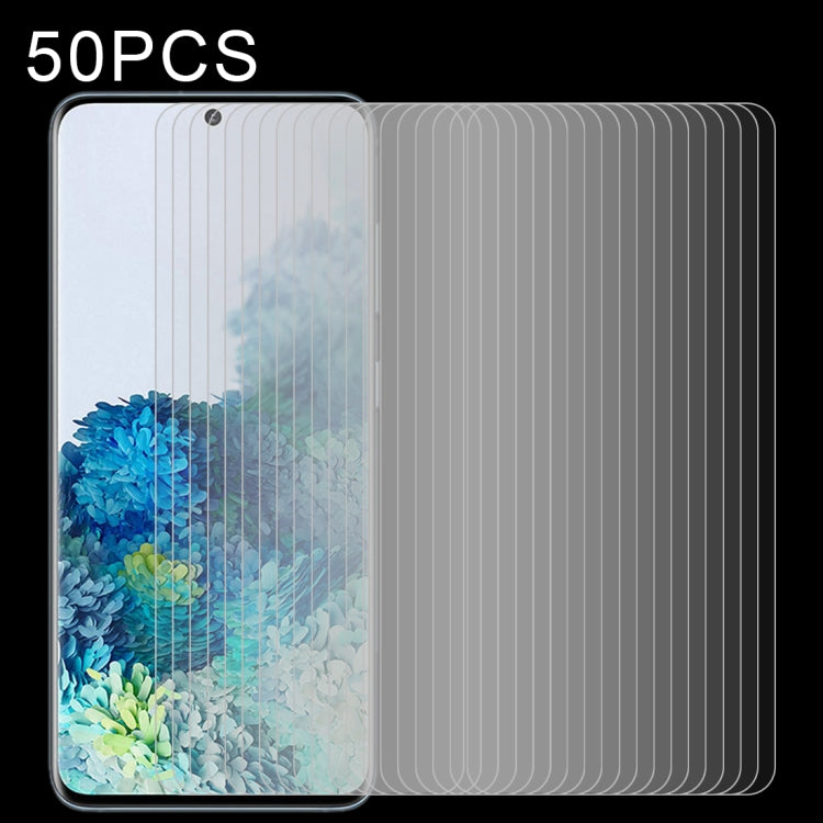 For Motorola Moto One Fusion Plus 50 PCS 0.26mm 9H 2.5D Tempered Glass Film