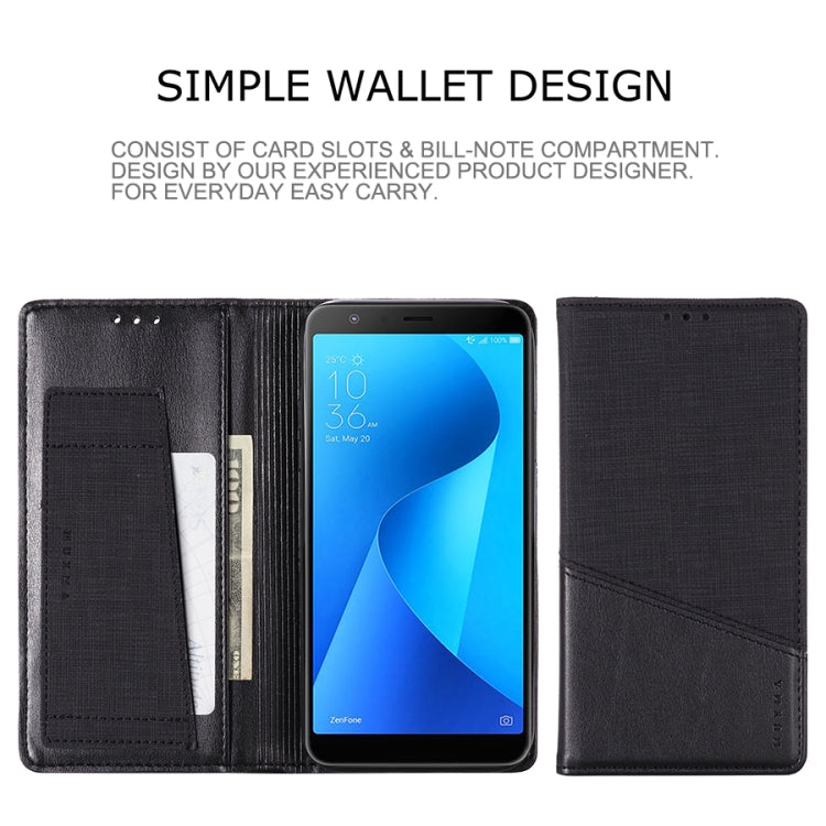 For Asus Zenfone Max Plus (M1) ZB570TL MUXMA MX109 Horizontal Flip Leather Case with Holder & Card Slot & Wallet