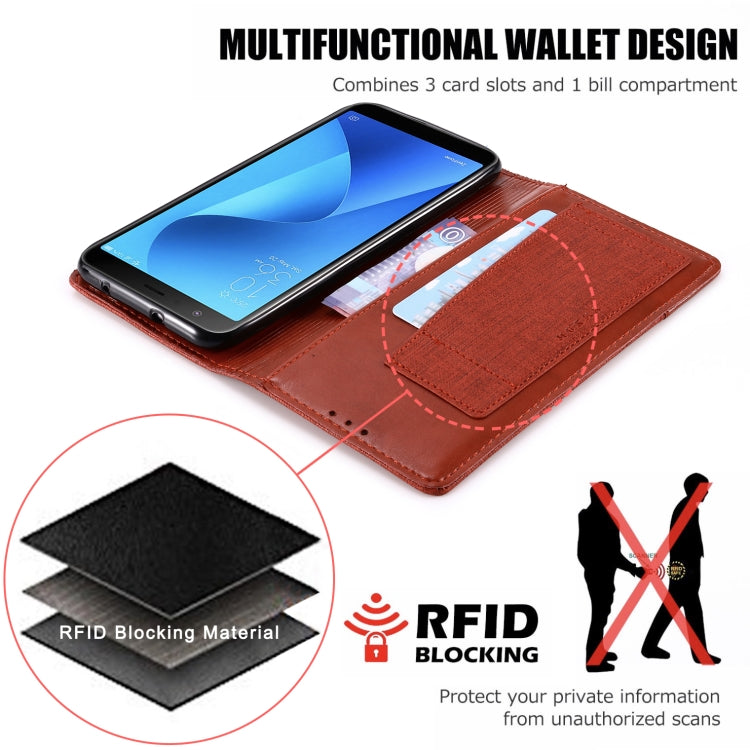 For Asus Zenfone Max Plus (M1) ZB570TL MUXMA MX109 Horizontal Flip Leather Case with Holder & Card Slot & Wallet