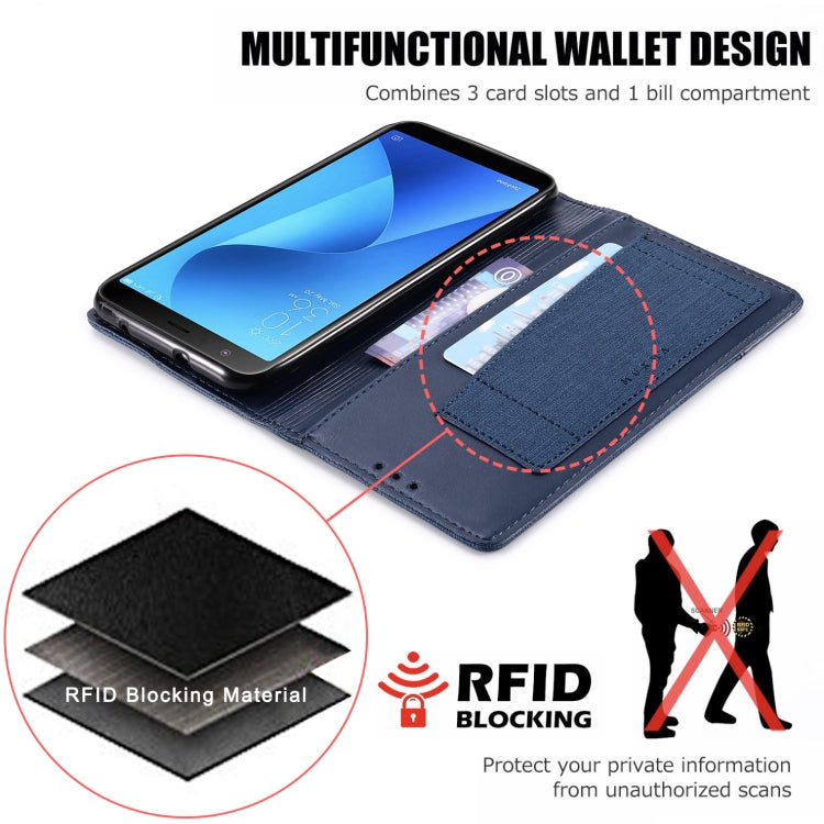 For Asus Zenfone Max Plus (M1) ZB570TL MUXMA MX109 Horizontal Flip Leather Case with Holder & Card Slot & Wallet