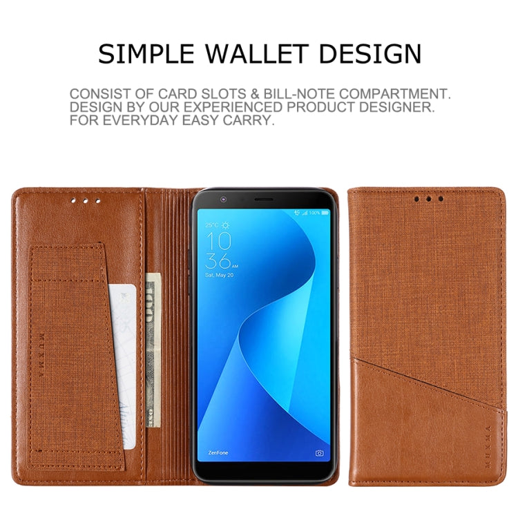 For Asus Zenfone Max Plus (M1) ZB570TL MUXMA MX109 Horizontal Flip Leather Case with Holder & Card Slot & Wallet
