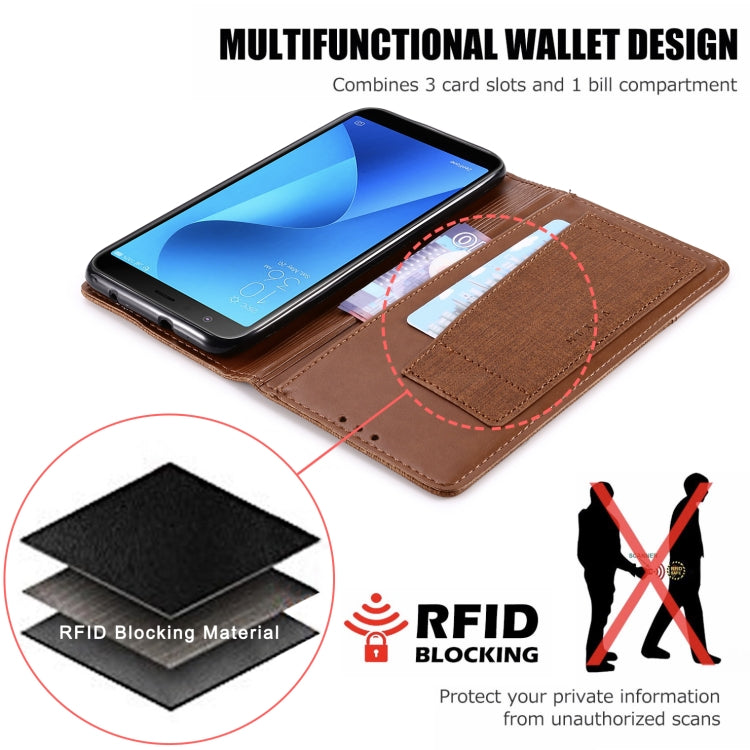 For Asus Zenfone Max Plus (M1) ZB570TL MUXMA MX109 Horizontal Flip Leather Case with Holder & Card Slot & Wallet