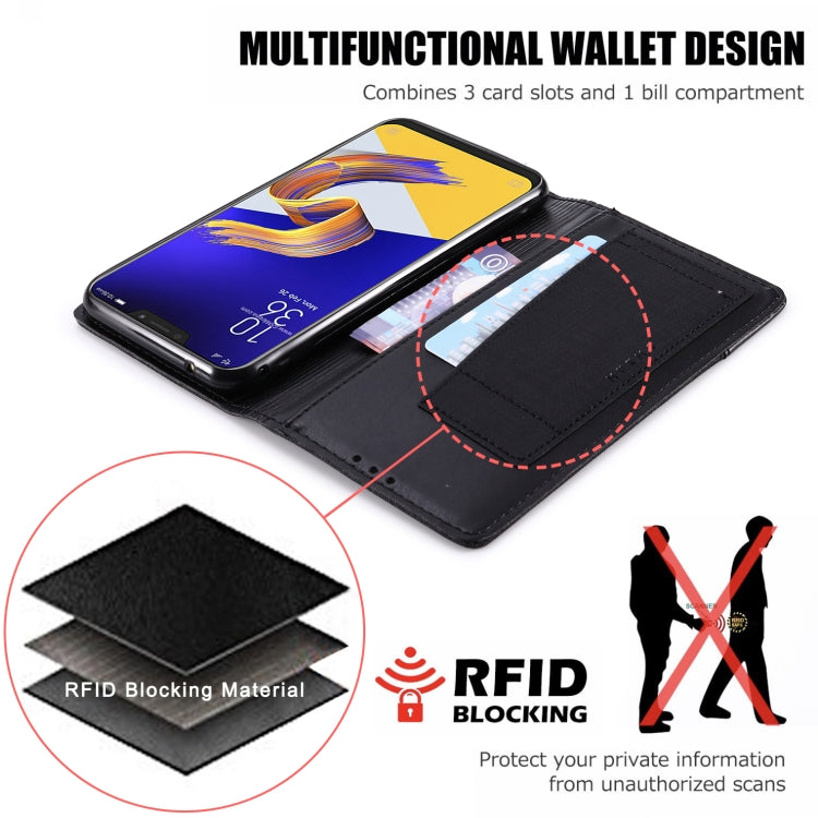 For Asus Zenfone 5z ZS620KL MUXMA MX109 Horizontal Flip Leather Case with Holder & Card Slot & Wallet