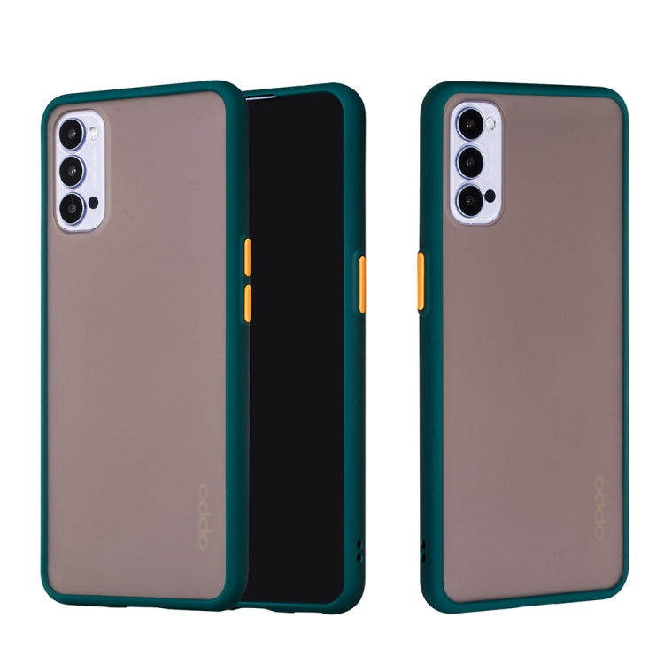 For OPPO Reno4 5G Skin Hand Feeling Series Anti-fall Frosted PC+ TPU Protective Case