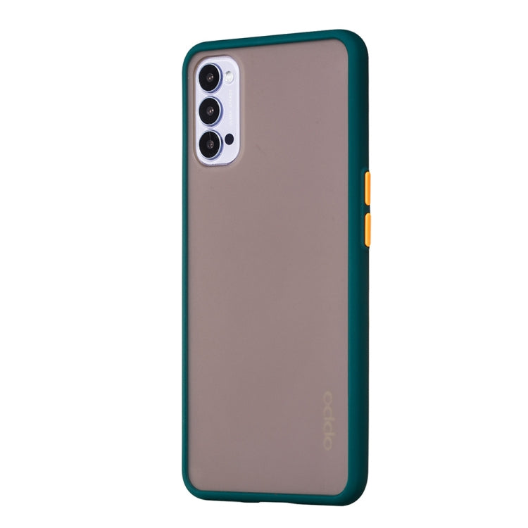 For OPPO Reno4 5G Skin Hand Feeling Series Anti-fall Frosted PC+ TPU Protective Case