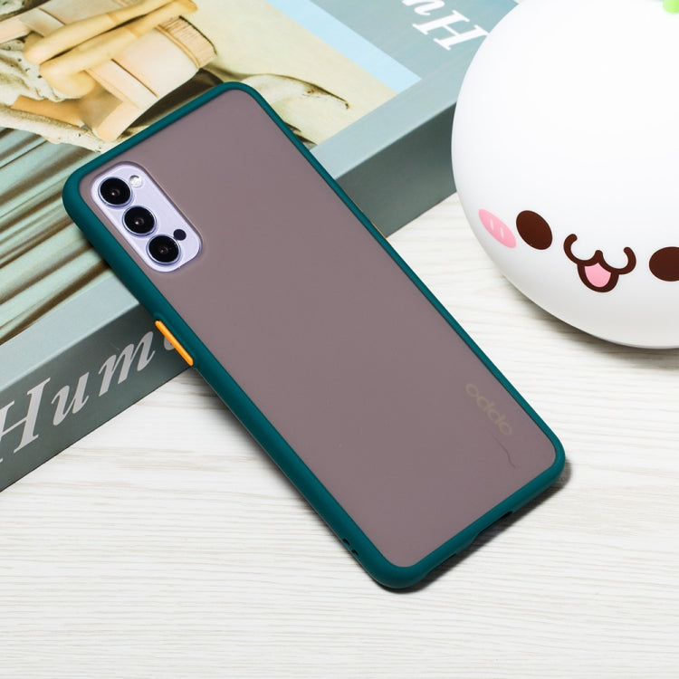 For OPPO Reno4 5G Skin Hand Feeling Series Anti-fall Frosted PC+ TPU Protective Case