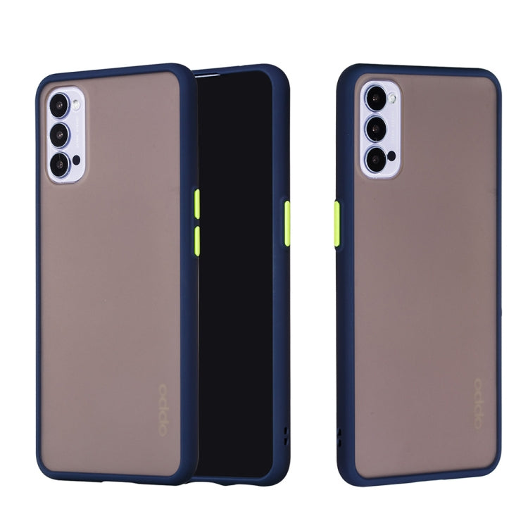 For OPPO Reno4 5G Skin Hand Feeling Series Anti-fall Frosted PC+ TPU Protective Case