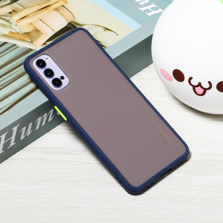 For OPPO Reno4 5G Skin Hand Feeling Series Anti-fall Frosted PC+ TPU Protective Case