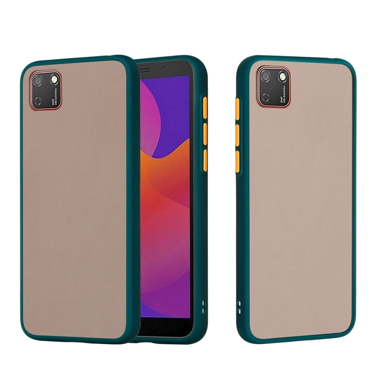 For Huawei Y5p Skin Hand Feeling Series Anti-fall Frosted PC+ TPU Protective Case