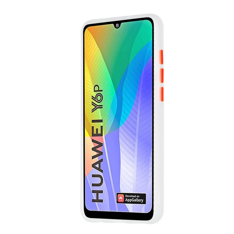 For Huawei Y6p Skin Hand Feeling Series Anti-fall Frosted PC+ TPU Protective Case