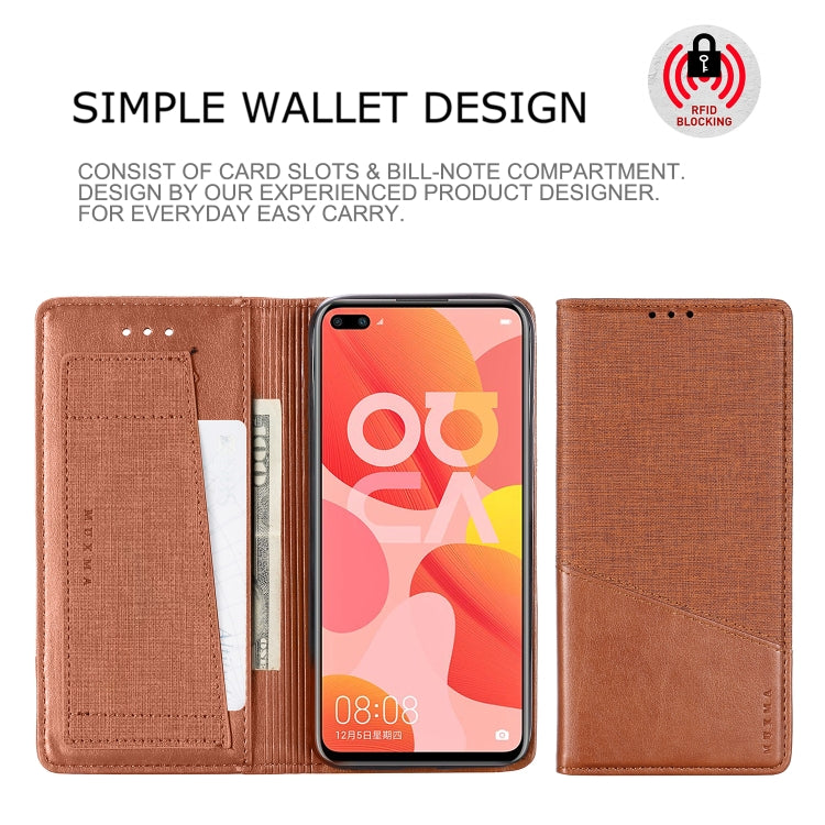 For Huawei Nova 6 MUXMA MX109 Horizontal Flip Leather Case with Holder & Card Slot & Wallet