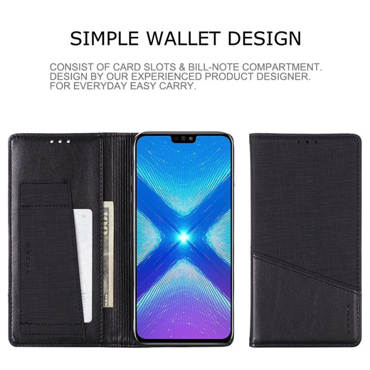 For Huawei Honor 8X MUXMA MX109 Horizontal Flip Leather Case with Holder & Card Slot & Wallet