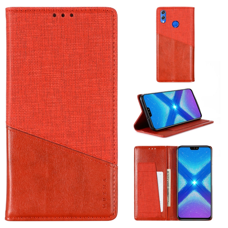 For Huawei Honor 8X MUXMA MX109 Horizontal Flip Leather Case with Holder & Card Slot & Wallet