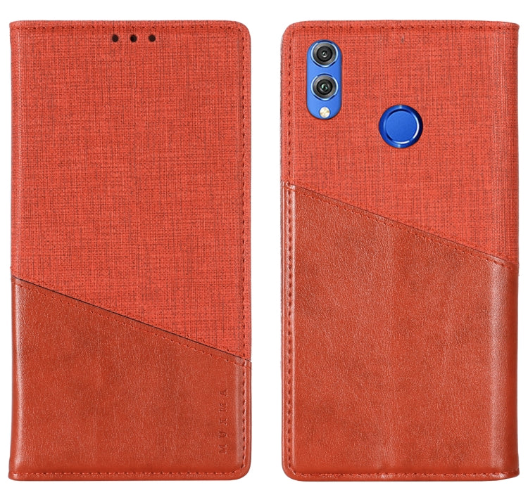For Huawei Honor 8X MUXMA MX109 Horizontal Flip Leather Case with Holder & Card Slot & Wallet