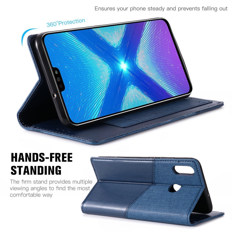 For Huawei Honor 8X MUXMA MX109 Horizontal Flip Leather Case with Holder & Card Slot & Wallet