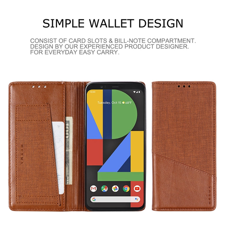 For Google Pixel 4 MUXMA MX109 Horizontal Flip Leather Case with Holder & Card Slot & Wallet