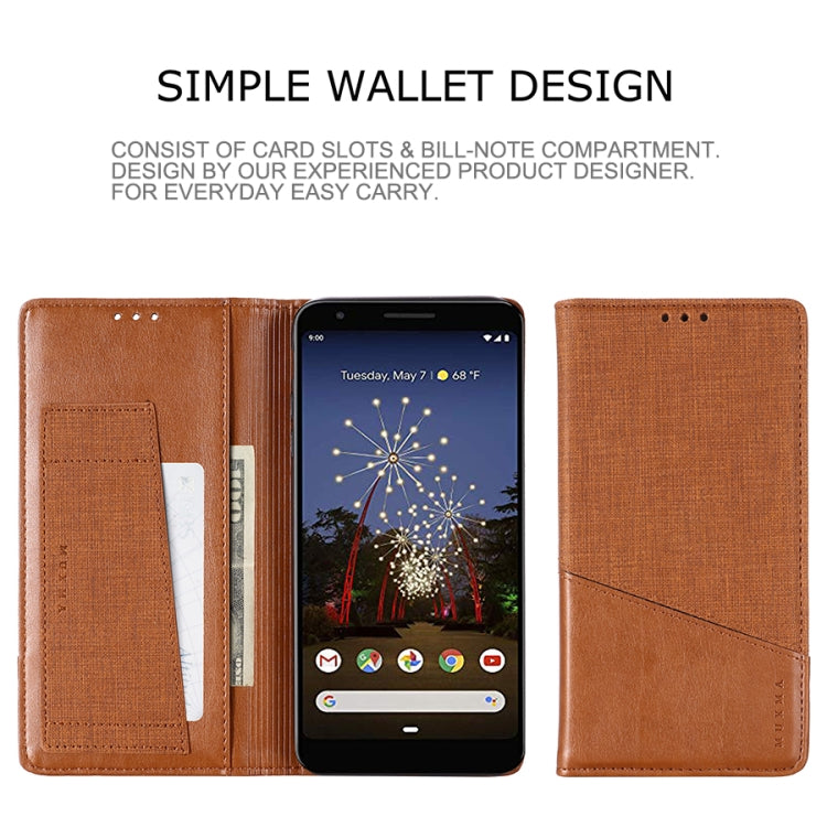 For Google Pixel 3a MUXMA MX109 Horizontal Flip Leather Case with Holder & Card Slot & Wallet
