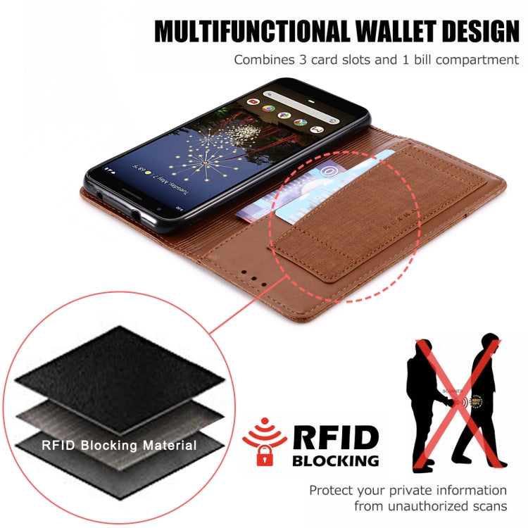 For Google Pixel 3a MUXMA MX109 Horizontal Flip Leather Case with Holder & Card Slot & Wallet