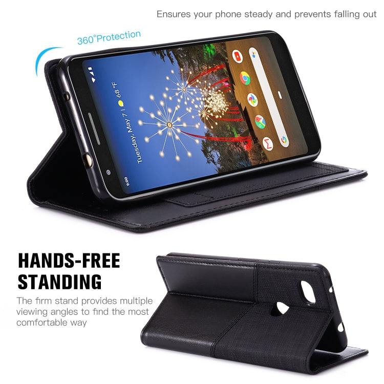 For Google Pixel 3a XL MUXMA MX109 Horizontal Flip Leather Case with Holder & Card Slot & Wallet