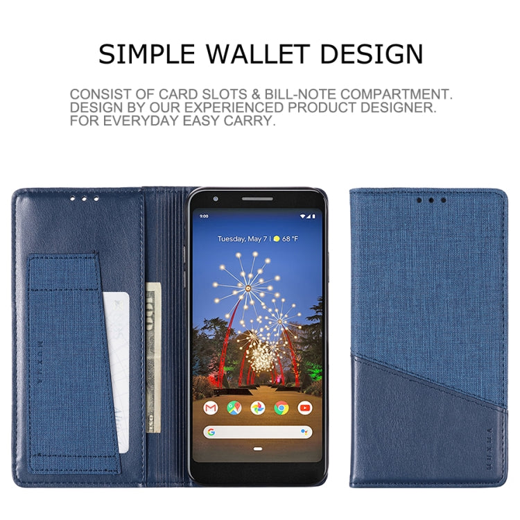 For Google Pixel 3a XL MUXMA MX109 Horizontal Flip Leather Case with Holder & Card Slot & Wallet