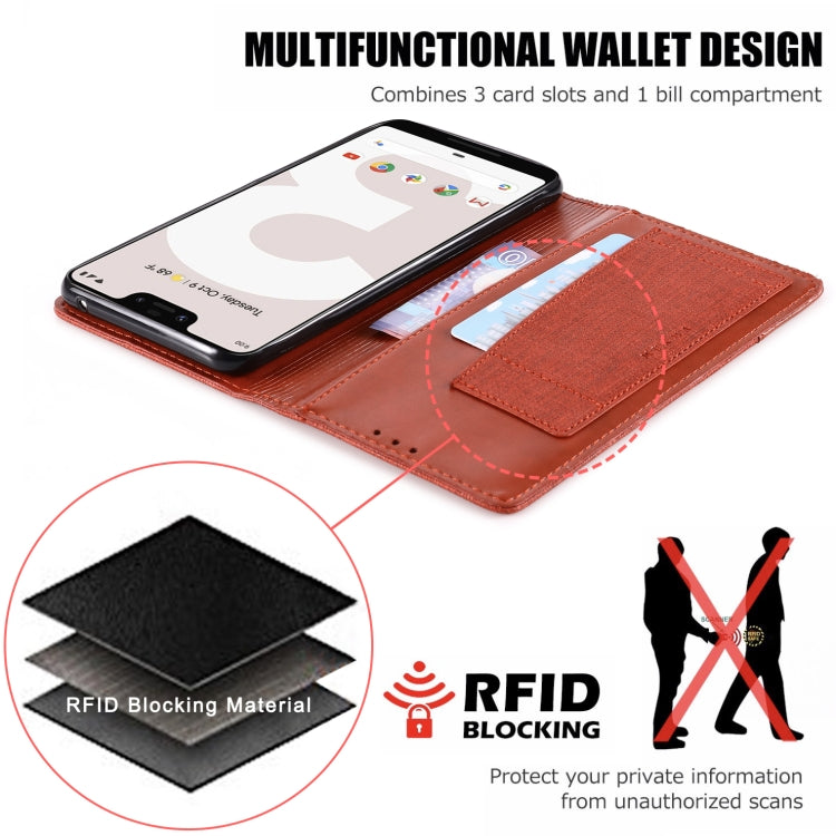 For Google Pixel 3 XL MUXMA MX109 Horizontal Flip Leather Case with Holder & Card Slot & Wallet