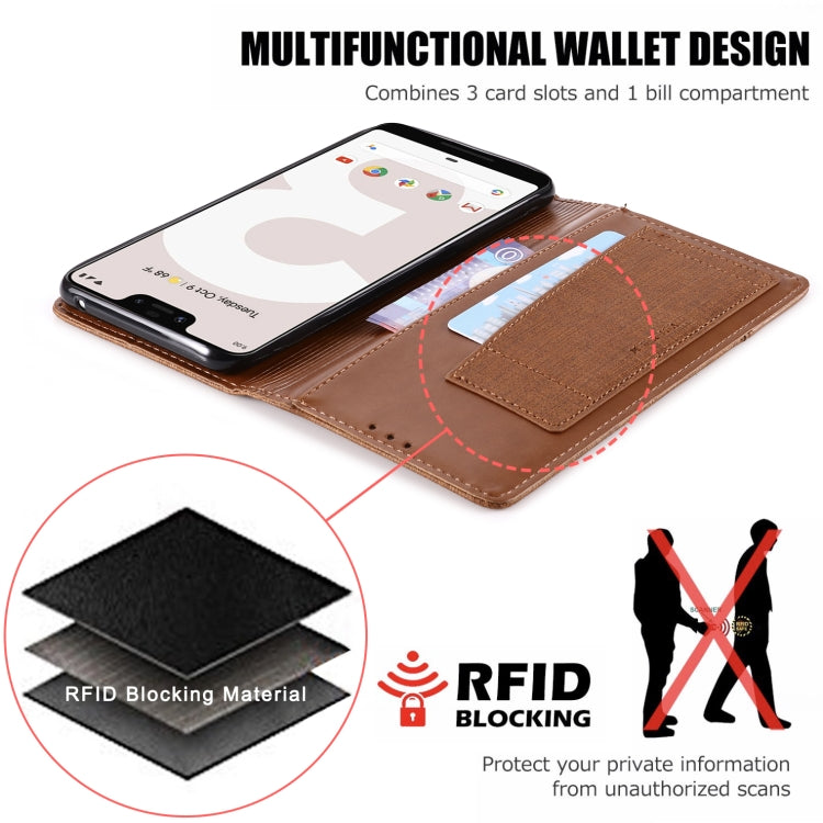 For Google Pixel 3 XL MUXMA MX109 Horizontal Flip Leather Case with Holder & Card Slot & Wallet