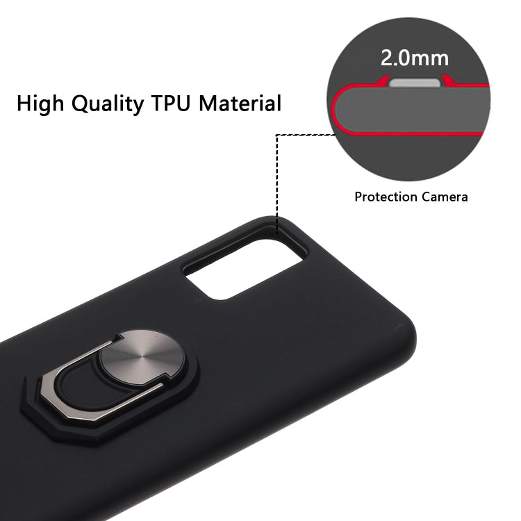 For OPPO A52 / A72 / A92 PC + TPU Shockproof Protective Case with Ring Holder(Red)