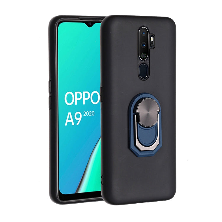 For OPPO A9 (2020) PC + TPU Shockproof Protective Case with Ring Holder