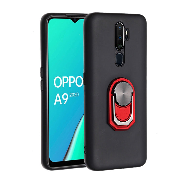 For OPPO A9 (2020) PC + TPU Shockproof Protective Case with Ring Holder
