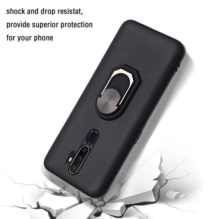 For OPPO A9 (2020) PC + TPU Shockproof Protective Case with Ring Holder