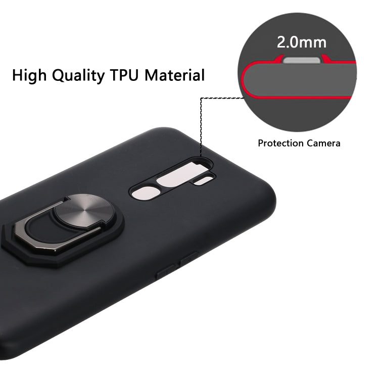 For OPPO A9 (2020) PC + TPU Shockproof Protective Case with Ring Holder