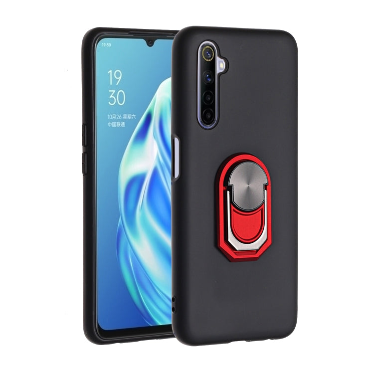 For OPPO Realme 5 PC + TPU Shockproof Protective Case with Ring Holder