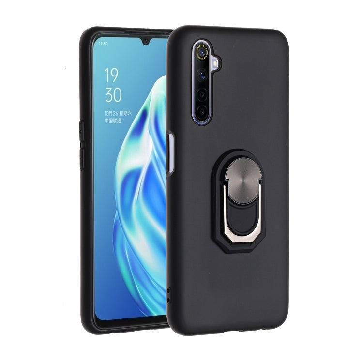 For OPPO Realme 6 Pro PC + TPU Shockproof Protective Case with Ring Holder