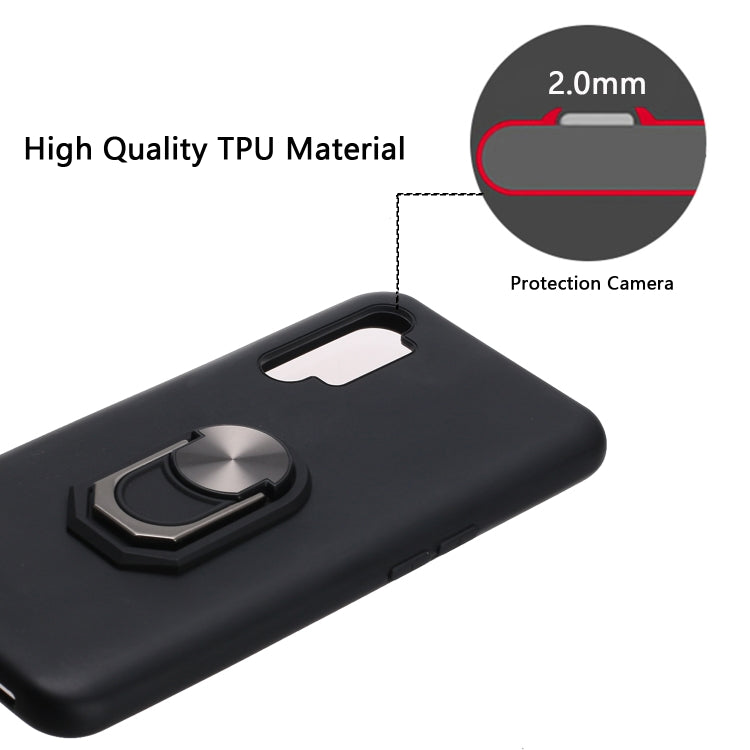 For OPPO Realme XT PC + TPU Shockproof Protective Case with Ring Holder