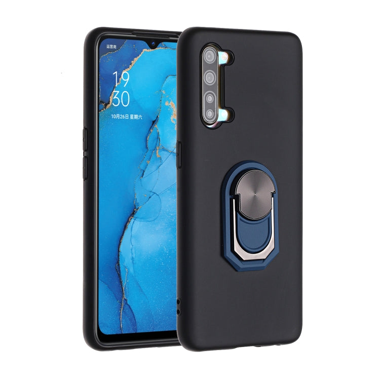 For OPPO Reno3 PC + TPU Shockproof Protective Case with Ring Holder