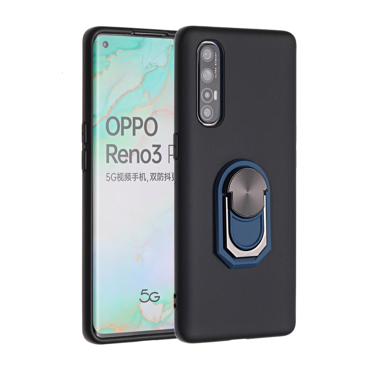 For OPPO Reno3 Pro PC + TPU Shockproof Protective Case with Ring Holder