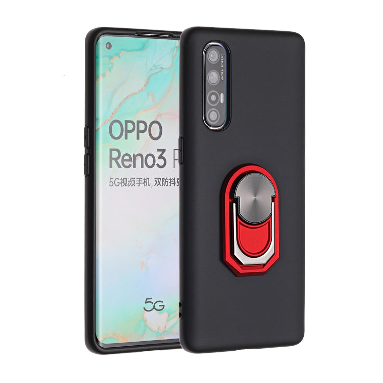 For OPPO Reno3 Pro PC + TPU Shockproof Protective Case with Ring Holder
