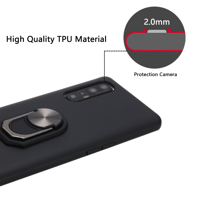 For OPPO Reno3 Pro PC + TPU Shockproof Protective Case with Ring Holder