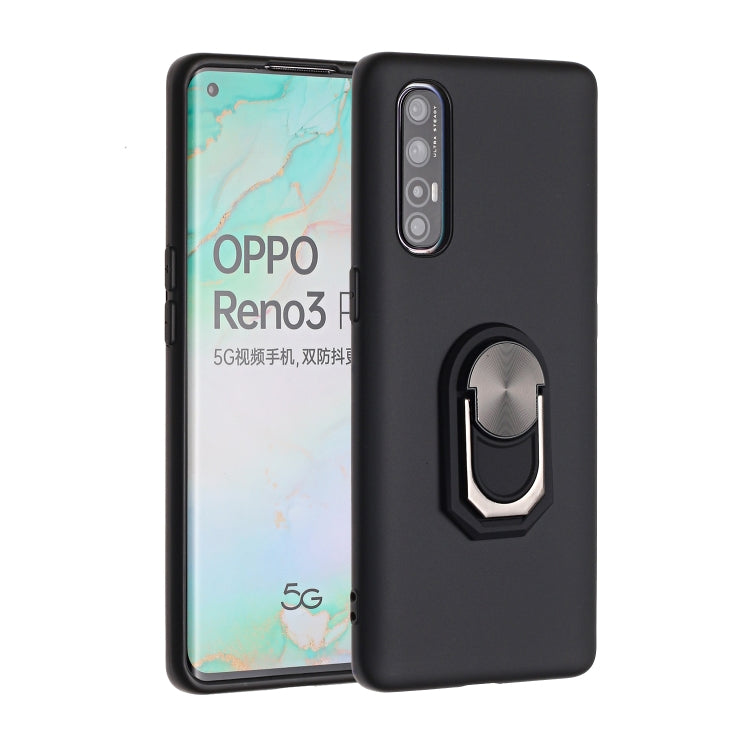 For OPPO Reno3 Pro PC + TPU Shockproof Protective Case with Ring Holder
