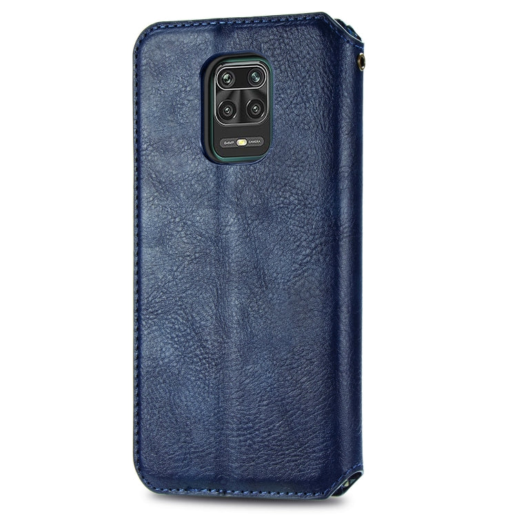 For Xiaomi Redmi Note 9 Pro Cubic Grid Pressed Horizontal Flip Magnetic Leather Case with Holder & Card Slots & Wallet