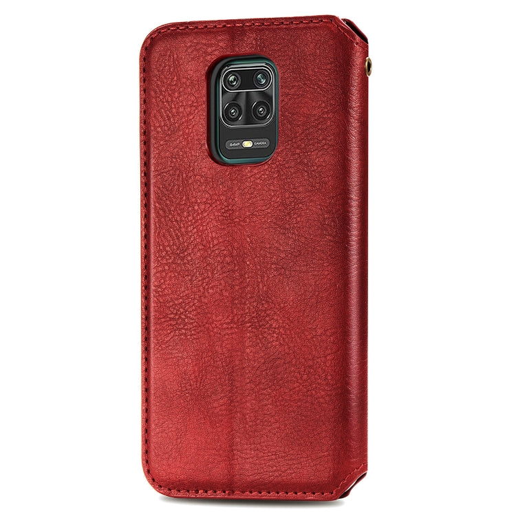 For Xiaomi Redmi Note 9 Pro Cubic Grid Pressed Horizontal Flip Magnetic Leather Case with Holder & Card Slots & Wallet