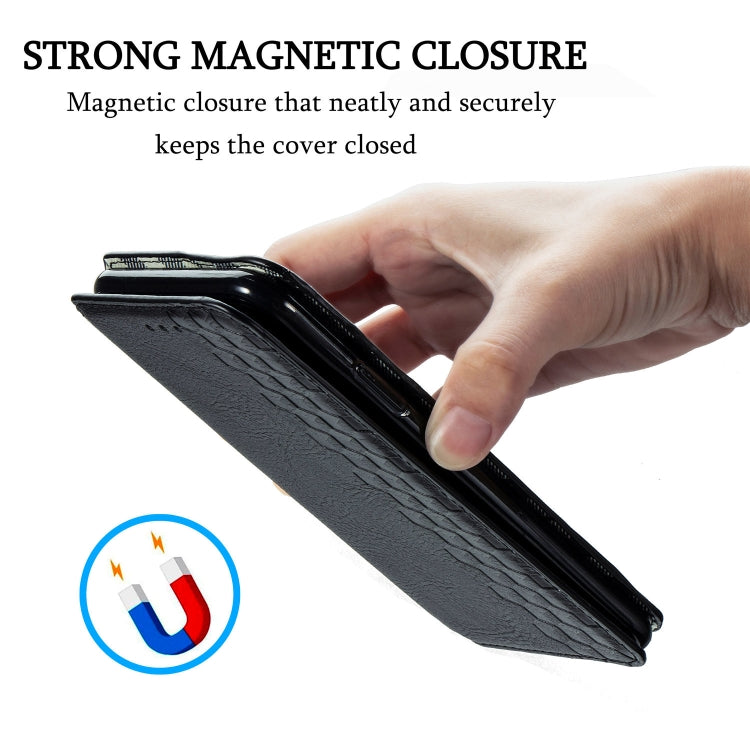 For Xiaomi Mi 10 Lite 5G Cubic Grid Pressed Horizontal Flip Magnetic Leather Case with Holder & Card Slots & Wallet