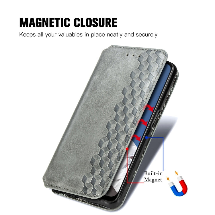 For OPPO A52 / A72 / A92 Cubic Grid Pressed Horizontal Flip Magnetic Leather Case with Holder & Card Slots & Wallet