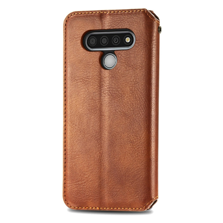 For LG Stylo 6 Cubic Grid Pressed Horizontal Flip Magnetic Leather Case with Holder & Card Slots & Wallet