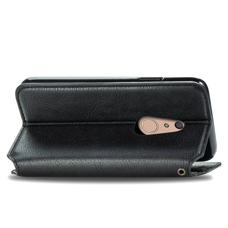 For Fujitsu Arrows Be4 F-41A Cubic Grid Pressed Horizontal Flip Magnetic Leather Case with Holder & Card Slots & Wallet