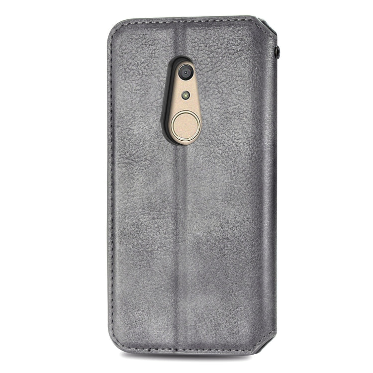 For Fujitsu Arrows Be4 F-41A Cubic Grid Pressed Horizontal Flip Magnetic Leather Case with Holder & Card Slots & Wallet