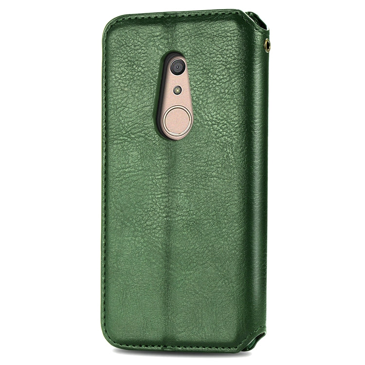 For Fujitsu Arrows Be4 F-41A Cubic Grid Pressed Horizontal Flip Magnetic Leather Case with Holder & Card Slots & Wallet