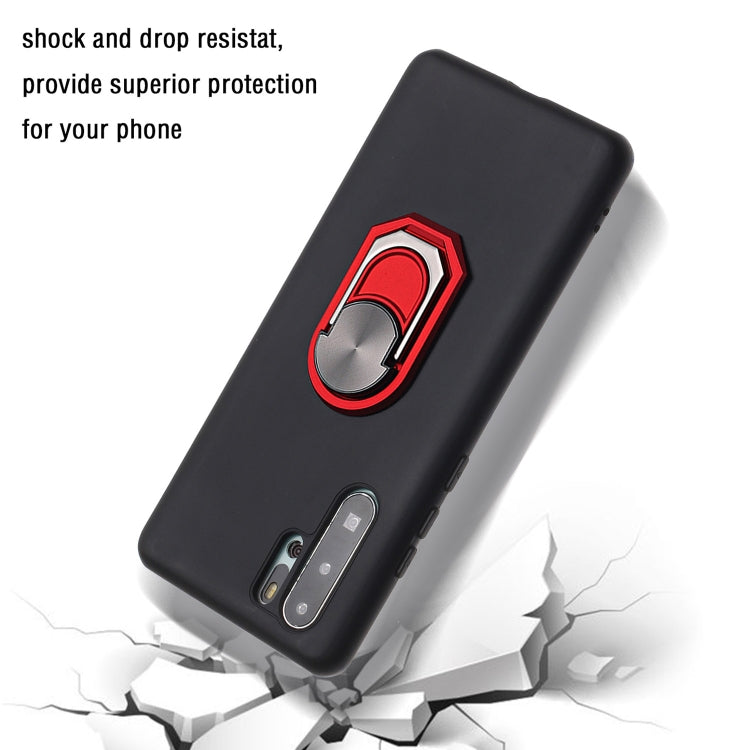 For Huawei P30 Pro Black Armor PC + TPU Shockproof Protective Case with Ring Holder